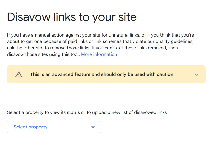 Google Disavow Tool